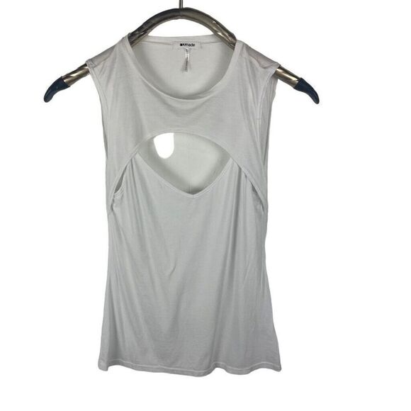 LA made Tops - Revolve LA Made Micromodal Supima Cotton White Athleisure Active Tank Top Sz XS‎
